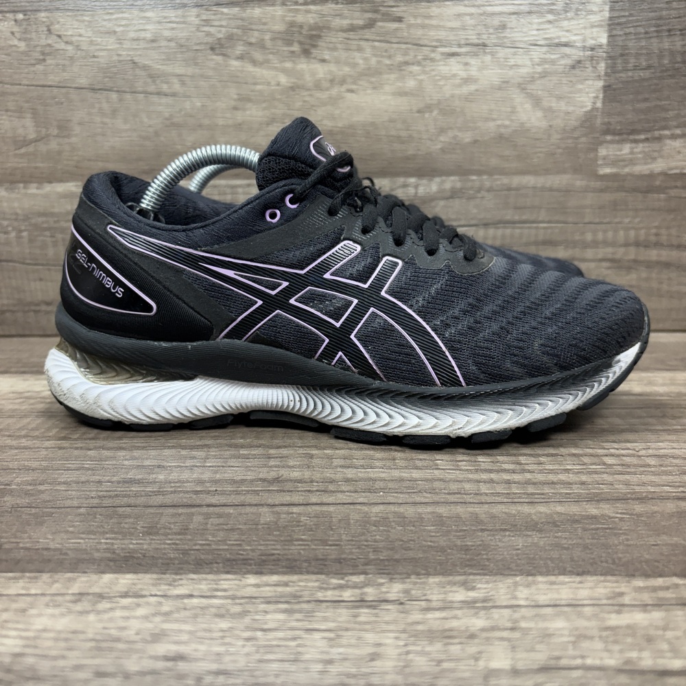 Asics Gel-Nimbus 22 Gray Purple Womens US Size 7.5 EUR 39 1012A587 Running Shoes